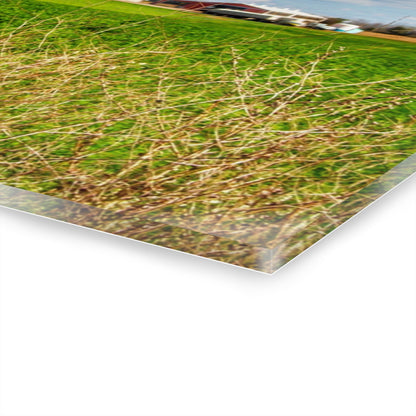 U R There Photography Pattison Road Farm Across the Field II Rustic Farmhouse Acrylic Wall Print