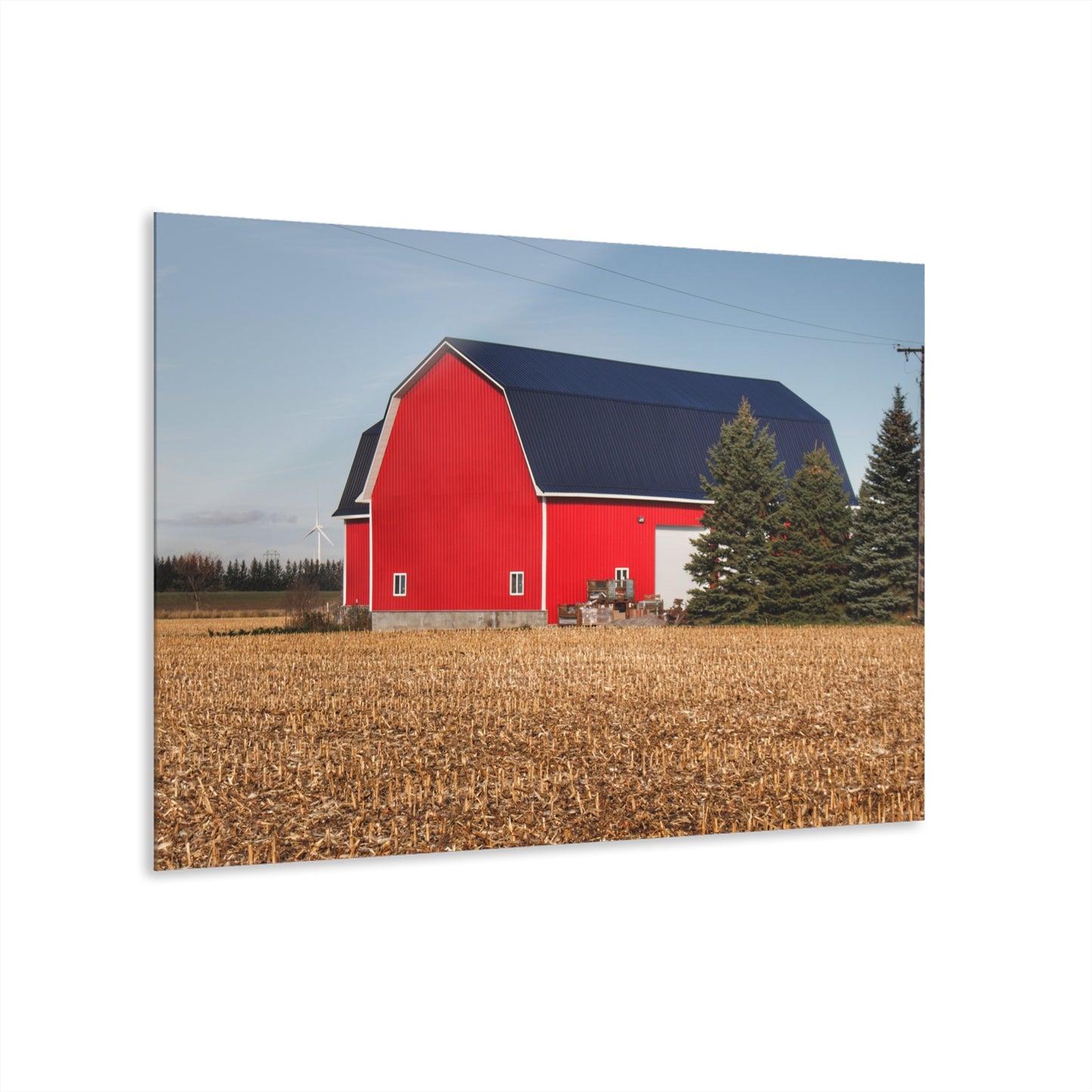 U R There Photography South Kirk Road Modern Red Rustic Farmhouse Acrylic Wall Print