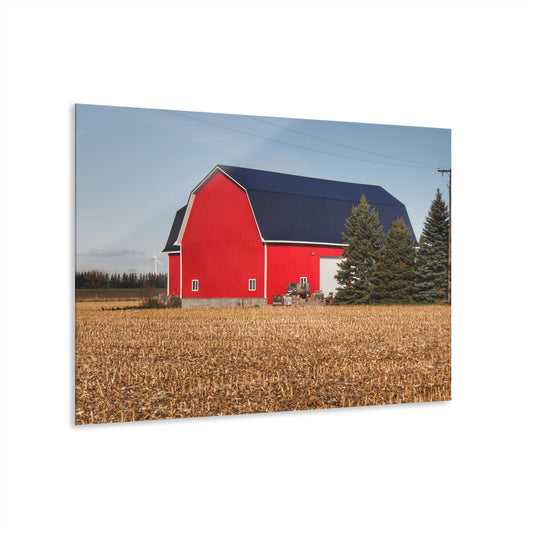 U R There Photography South Kirk Road Modern Red Rustic Farmhouse Acrylic Wall Print