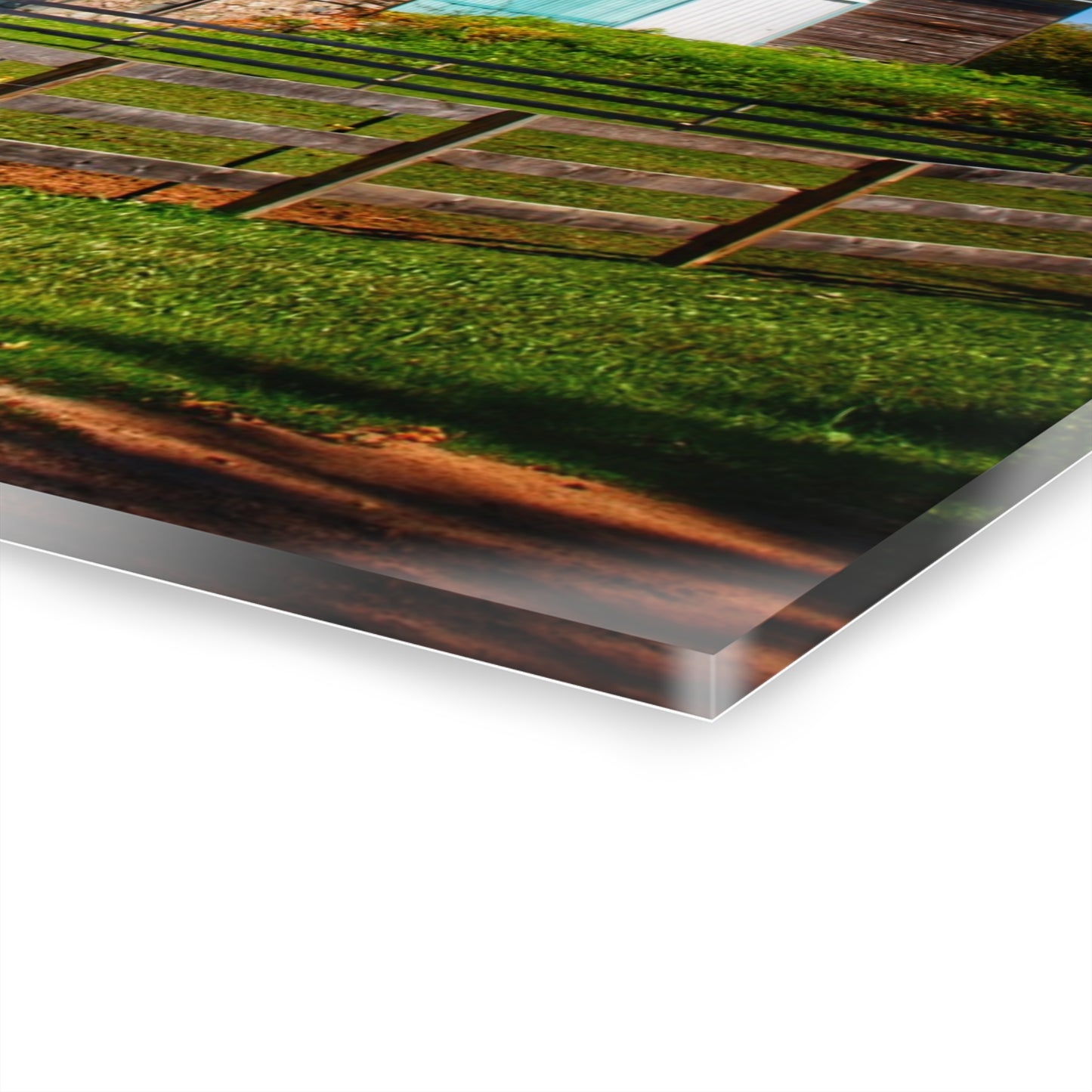 U R There Photography Harris Road Fieldstone Grey Rustic Farmhouse Acrylic Wall Print