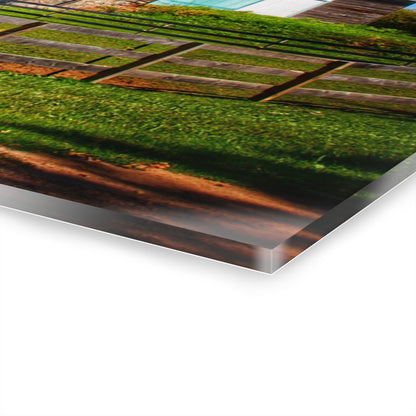 U R There Photography Harris Road Fieldstone Grey Rustic Farmhouse Acrylic Wall Print