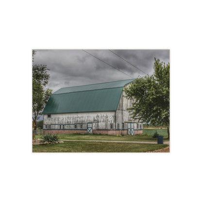 U R There Photography Bristol Road White II Rustic Farmhouse Decorative Ceramic Tile 6" × 8" Glossy