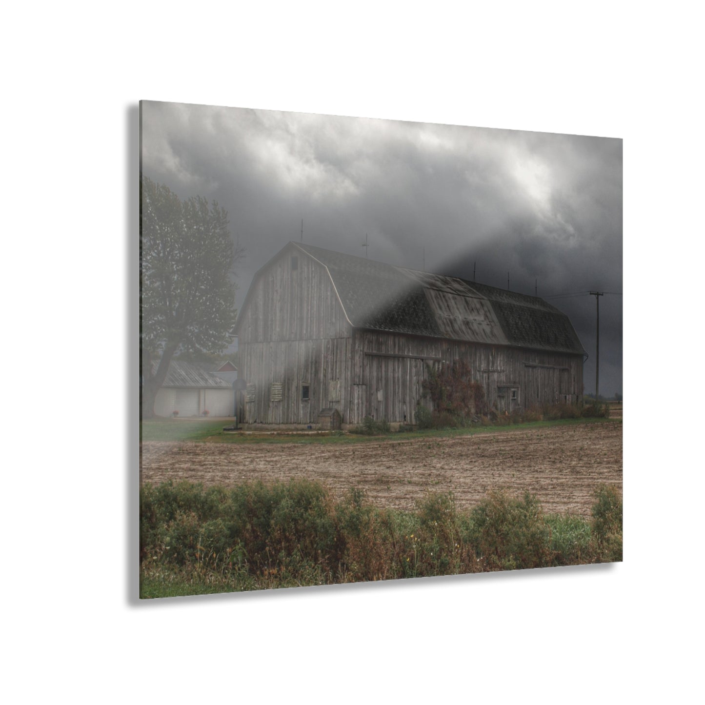 U R There Photography Waterman Road Grey II Rustic Farmhouse Acrylic Wall Print
