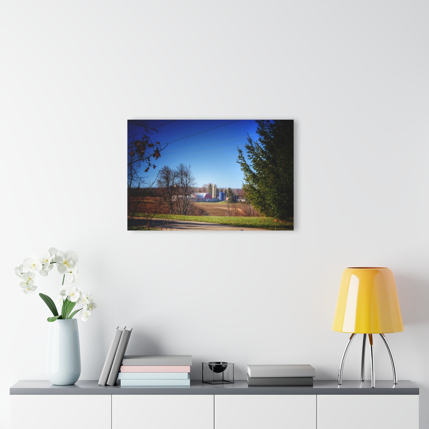 U R There Photography Across the Field on Brocker Road Rustic Farmhouse Acrylic Wall Print