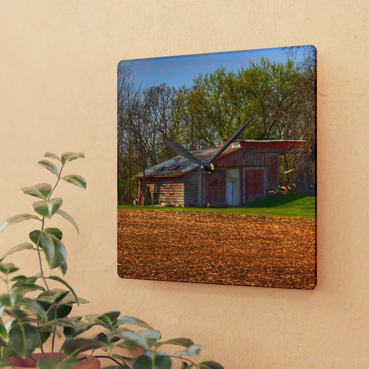 U R There Photography Sohn Roadside Relic Rustic Farmhouse Acrylic Analog Wall Clock