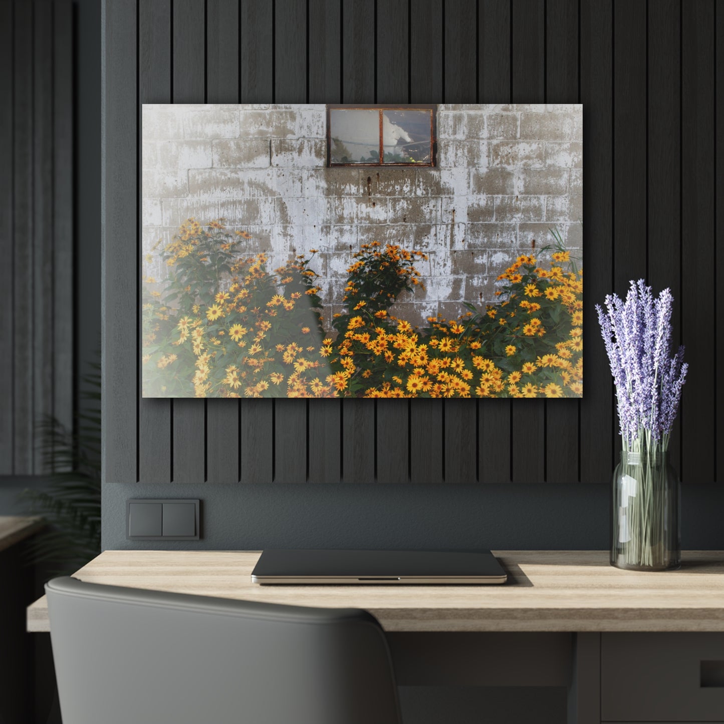 U R There Photography Golden Blooms on McDowell Rustic Farmhouse Acrylic Wall Print