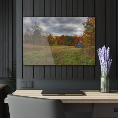 U R There Photography Church Road Grey and Little Grey Rustic Farmhouse Acrylic Wall Print