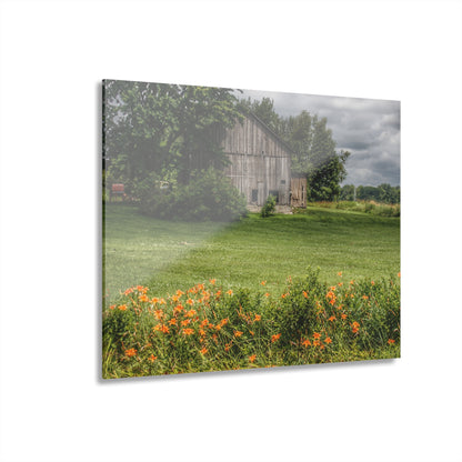 U R There Photography Millington Road Lilly Grey Rustic Farmhouse Acrylic Wall Print