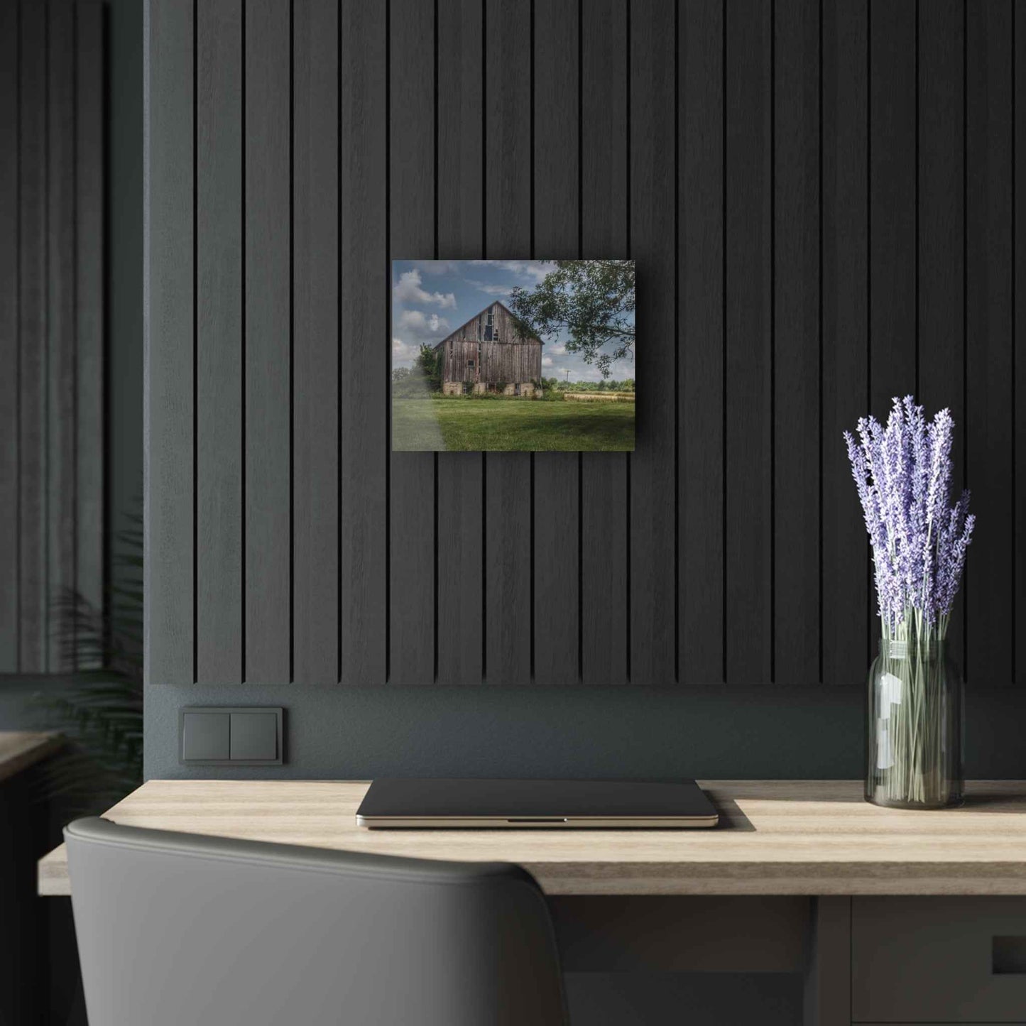 U R There Photography Bohms Road Grey I Rustic Farmhouse Acrylic Wall Print