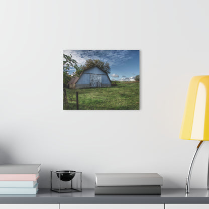 U R There Photography East Frances Quonset and Cows Rustic Farmhouse Acrylic Wall Print