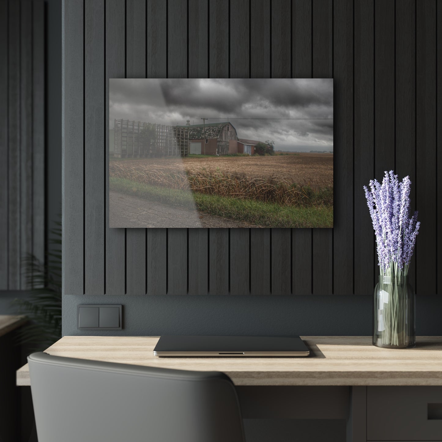 U R There Photography Weaver Road Brown Rustic Farmhouse Acrylic Wall Print