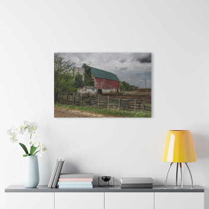 U R There Photography West Hunters Creek Road Red I Rustic Farmhouse Acrylic Wall Print