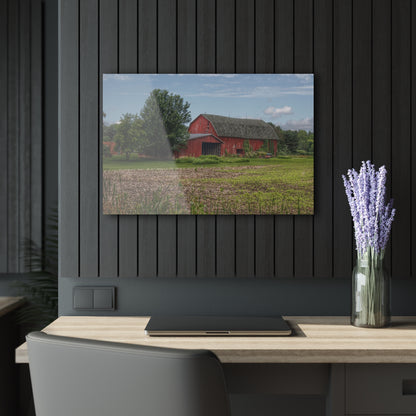 U R There Photography Murphy Lake Road Reds Rustic Farmhouse Acrylic Wall Print
