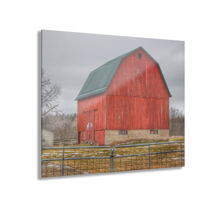 U R There Photography Lonsberry Red Rustic Farmhouse Acrylic Wall Print