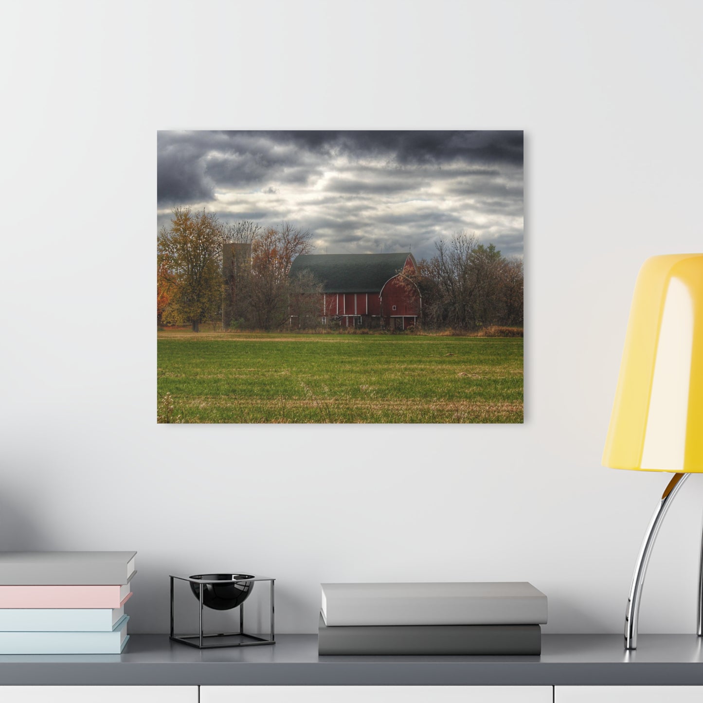 U R There Photography Booth Road Hidden Red I Rustic Farmhouse Acrylic Wall Print