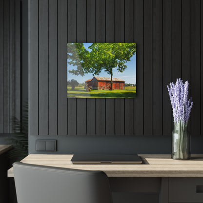 U R There Photography Hunters Creek Little Red Cow Barn Rustic Farmhouse Acrylic Wall Print