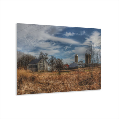U R There Photography Newark Road White II Rustic Farmhouse Acrylic Wall Print
