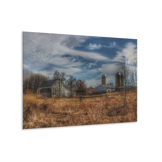 U R There Photography Newark Road White II Rustic Farmhouse Acrylic Wall Print