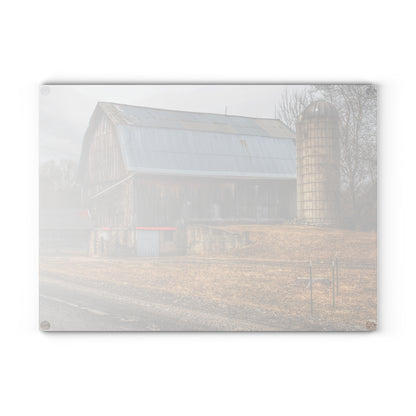 U R There Photography Seymour Lake Roadside Grey Rustic Farmhouse Tempered-Glass Cutting Board