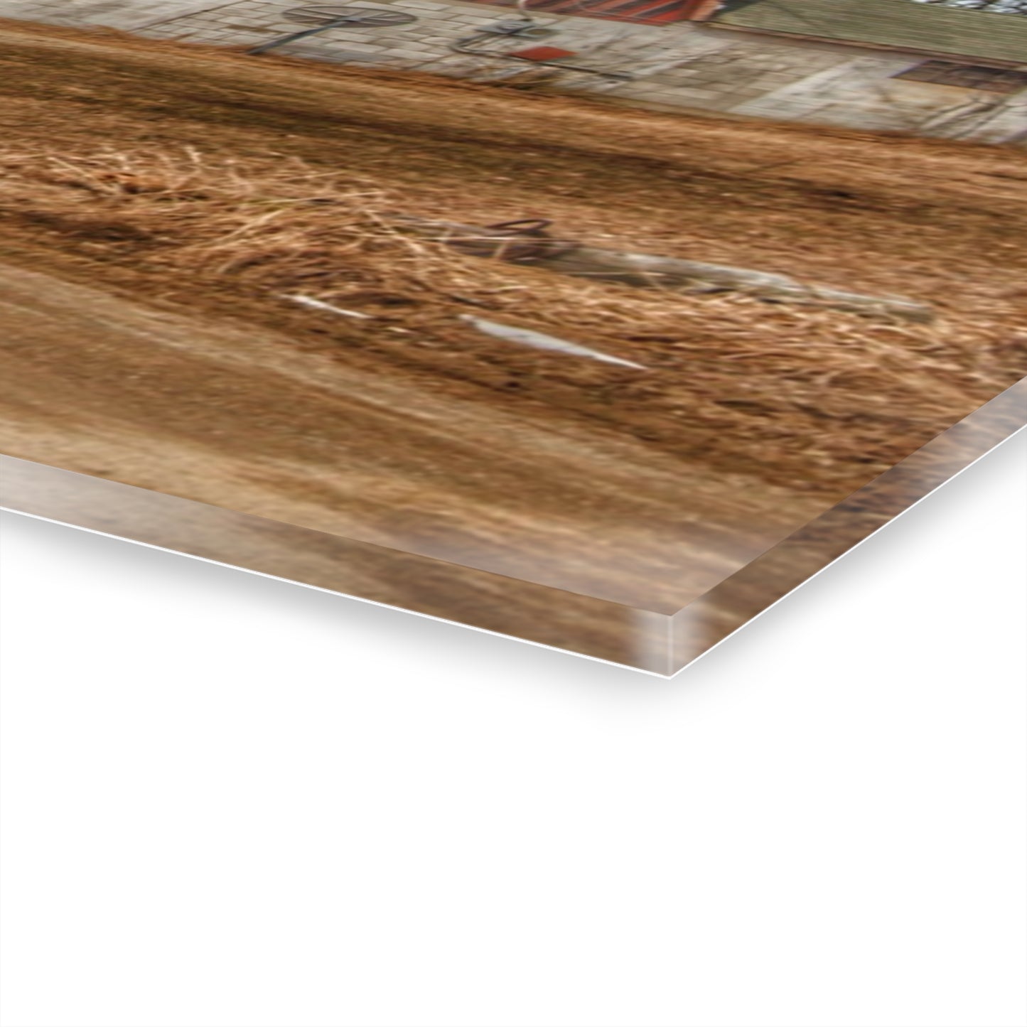 U R There Photography Maple Valley Road Red I Rustic Farmhouse Acrylic Wall Print