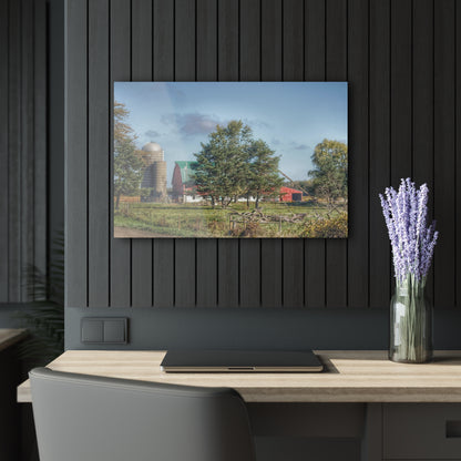 U R There Photography Croswell Wagner Road Red Rustic Farmhouse Acrylic Wall Print