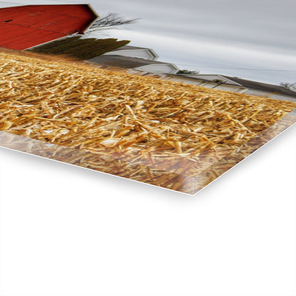 U R There Photography Jones Road Red Rustic Farmhouse Acrylic Wall Print