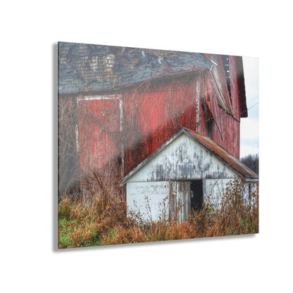 U R There Photography German Road Forgotten Red II Rustic Farmhouse Acrylic Wall Print