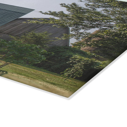 U R There Photography Bordman Road Greys Rustic Farmhouse Tempered-Glass Cutting Board