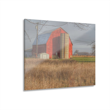 U R There Photography Harrington Road Red and Silo Rustic Farmhouse Acrylic Wall Print