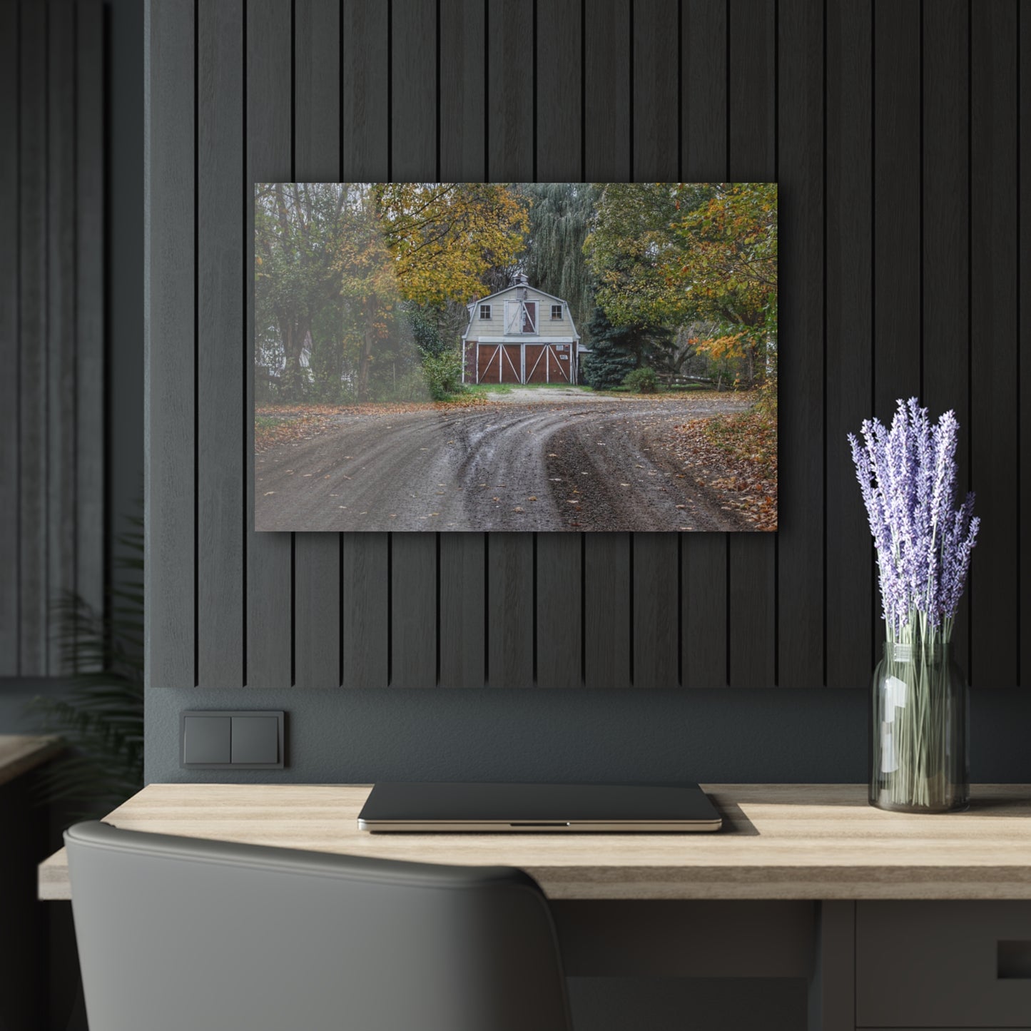 U R There Photography Barn at the Bend Rustic Farmhouse Acrylic Wall Print