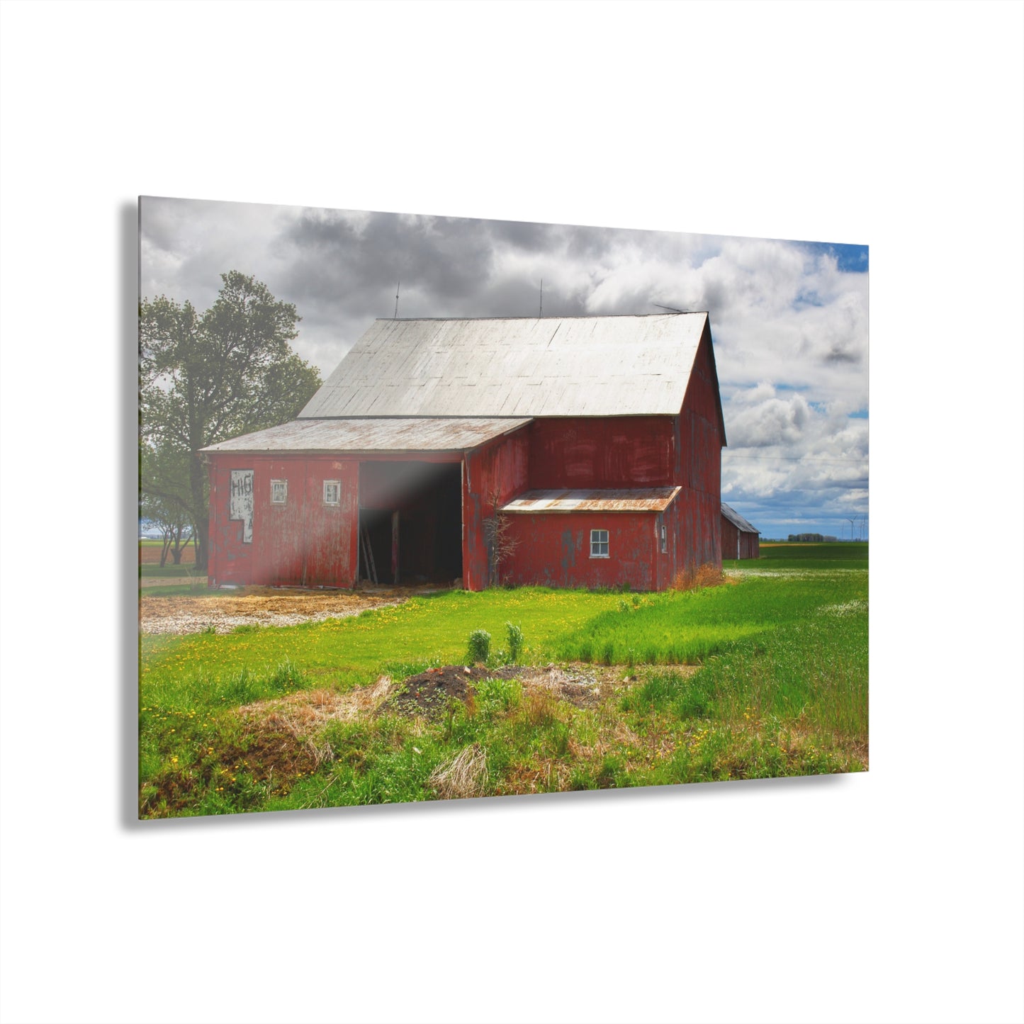 U R There Photography Rescue Road Reds Rustic Farmhouse Acrylic Wall Print