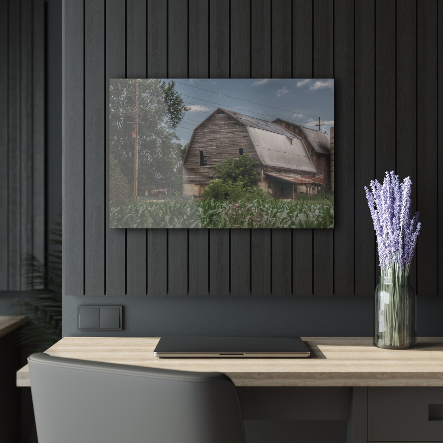 U R There Photography Murphy Lake Road Grey lI Rustic Farmhouse Acrylic Wall Print