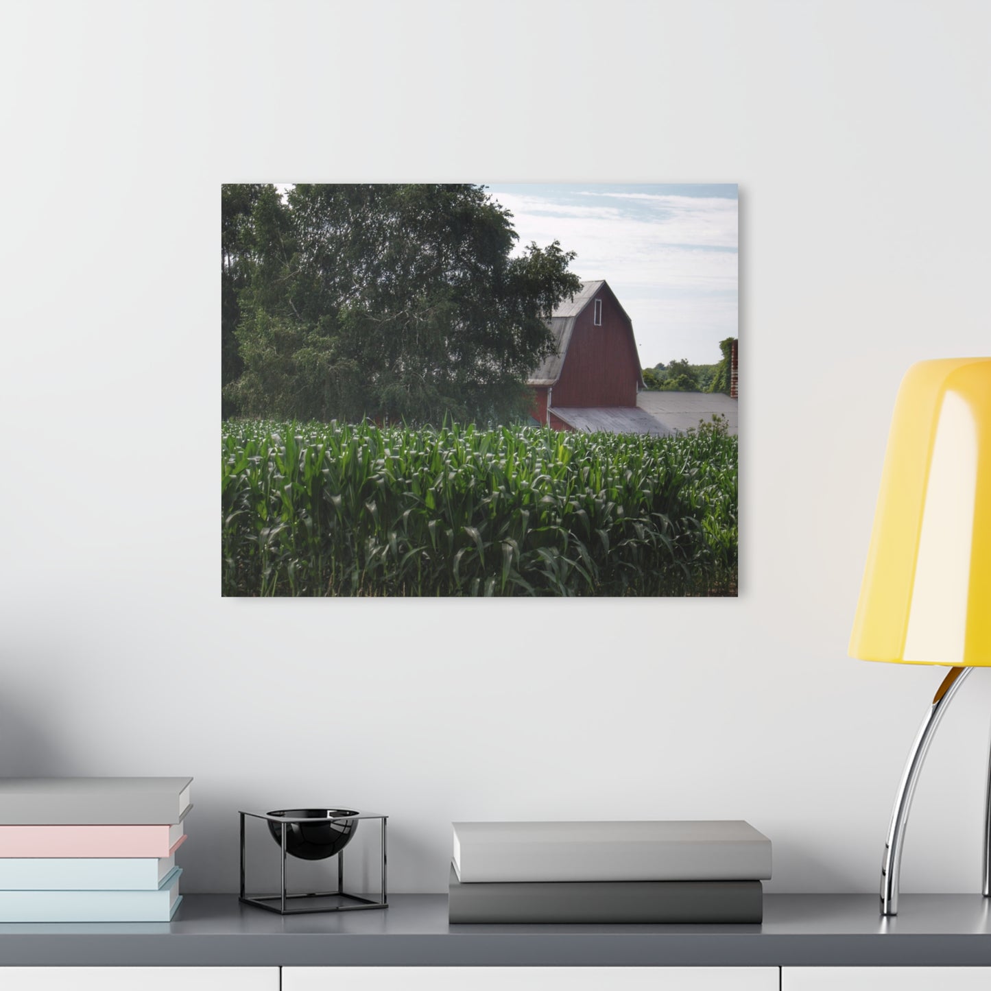 U R There Photography Above the Corn on Piersonville Road III Rustic Farmhouse Acrylic Wall Print