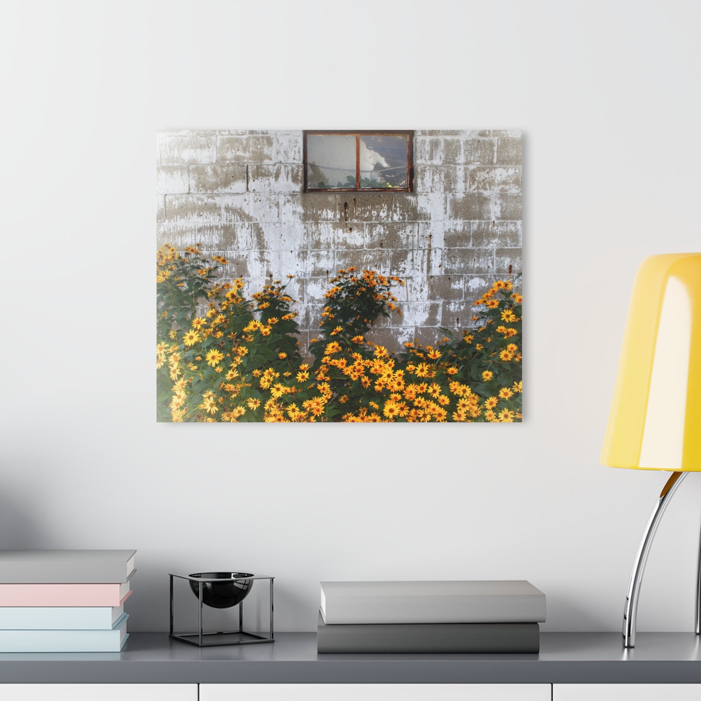 U R There Photography Golden Blooms on McDowell Rustic Farmhouse Acrylic Wall Print
