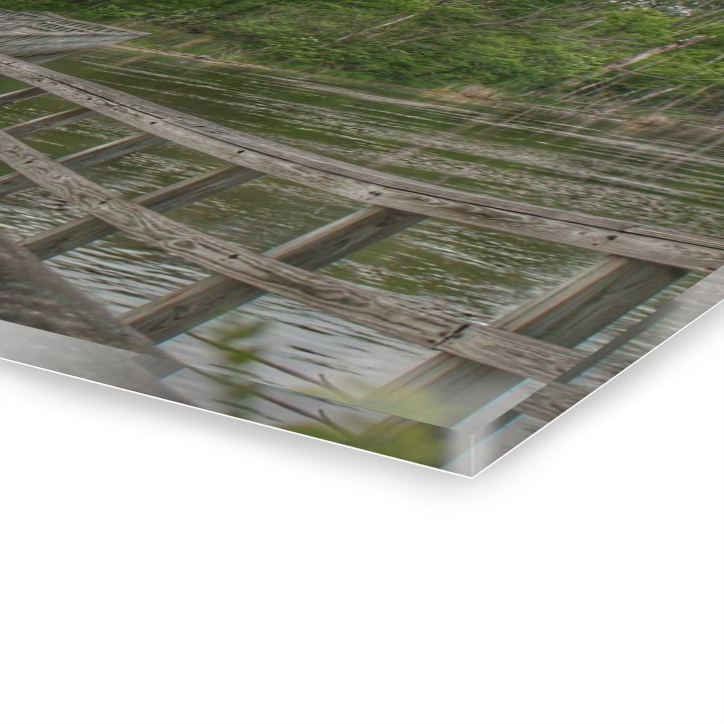 U R There Photography Linear Park Bridge in Lapeer I Rustic Farmhouse Acrylic Wall Print