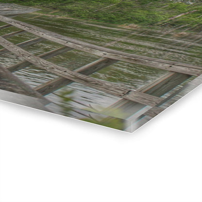 U R There Photography Linear Park Bridge in Lapeer I Rustic Farmhouse Acrylic Wall Print