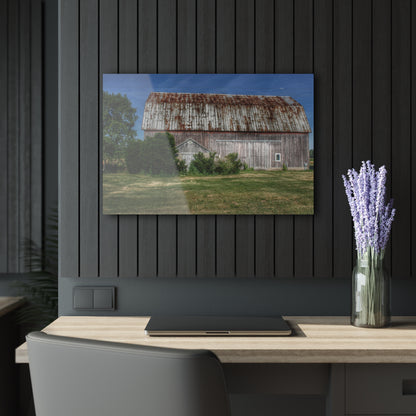 U R There Photography Barkley Road Red in Summer I Rustic Farmhouse Acrylic Wall Print