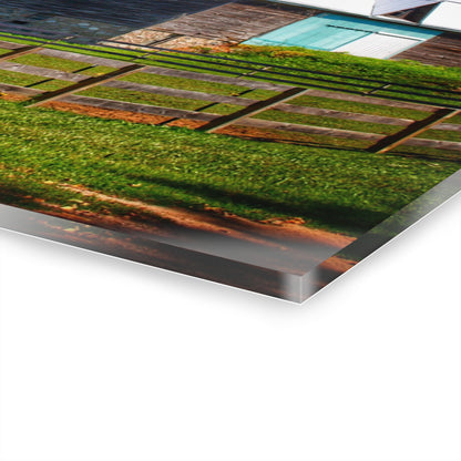 U R There Photography Harris Road Fieldstone Grey Rustic Farmhouse Acrylic Wall Print