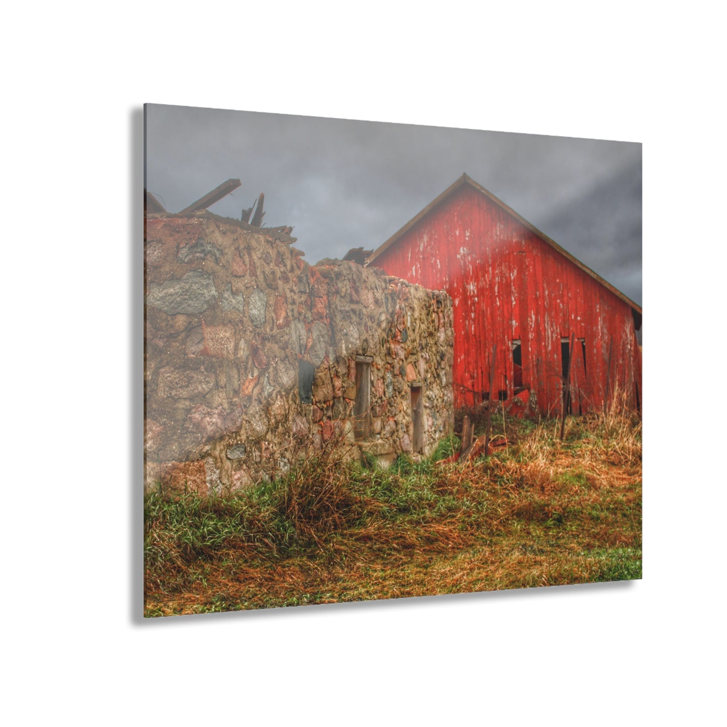 U R There Photography Stanley Road Ruins Rustic Farmhouse Acrylic Wall Print