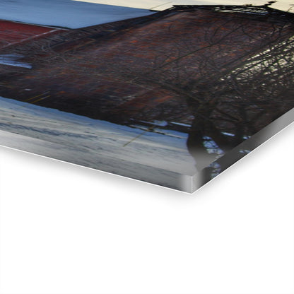 U R There Photography Ebeling Road Red Rustic Farmhouse Acrylic Wall Print