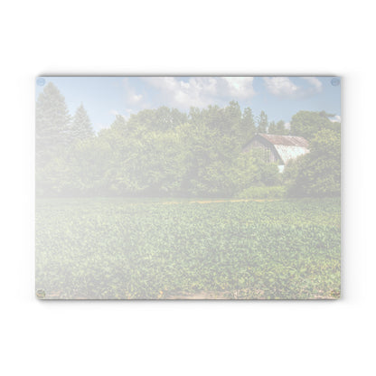 U R There Photography Canada Road Hidden Rustic Farmhouse Tempered-Glass Cutting Board