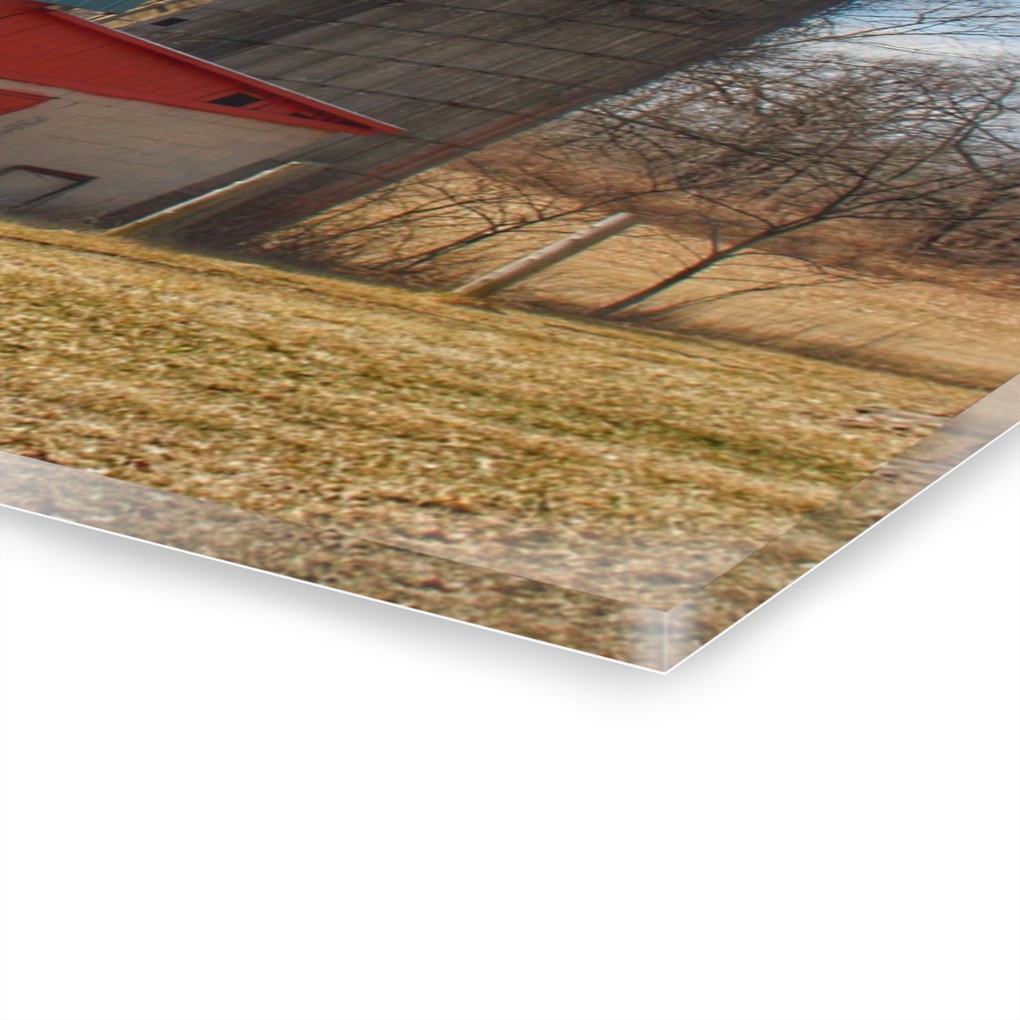 U R There Photography Wilson Road Red and Silo II Rustic Farmhouse Acrylic Wall Print
