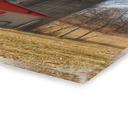 U R There Photography Wilson Road Red and Silo II Rustic Farmhouse Acrylic Wall Print