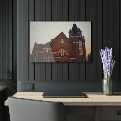 U R There Photography Brown City Methodist Church Rustic Farmhouse Acrylic Wall Print