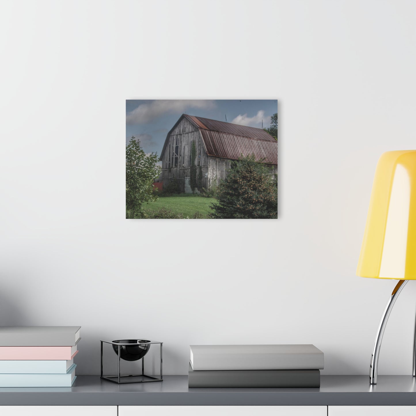 U R There Photography Columbiaville Grey Rustic Farmhouse Acrylic Wall Print