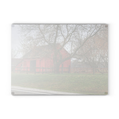 U R There Photography M-21 Roadside Stable I Rustic Farmhouse Tempered-Glass Cutting Board