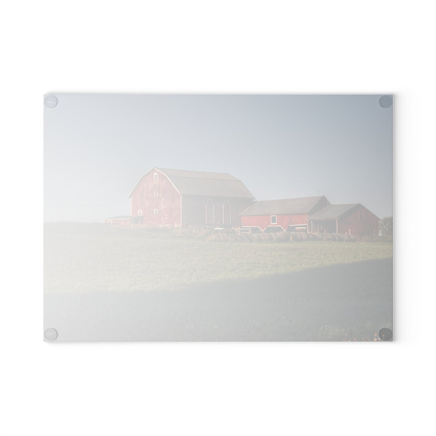 Rustic Farmhouse Cutting Board Featuring Across the Field in Millington