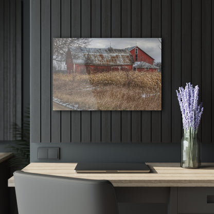 U R There Photography Edward Road Reds Rustic Farmhouse Acrylic Wall Print