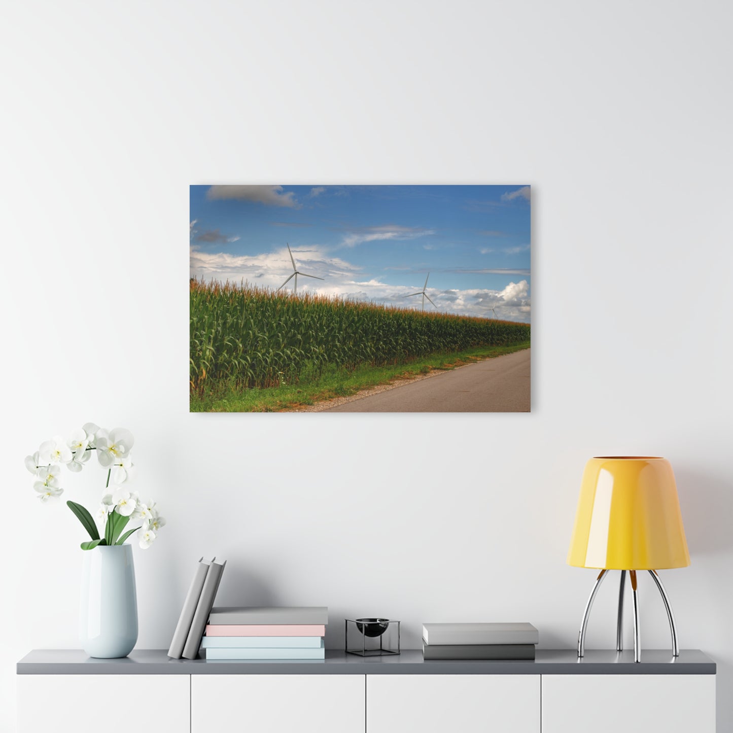 U R There Photography Gilford Road Corn Row Rustic Farmhouse Acrylic Wall Print