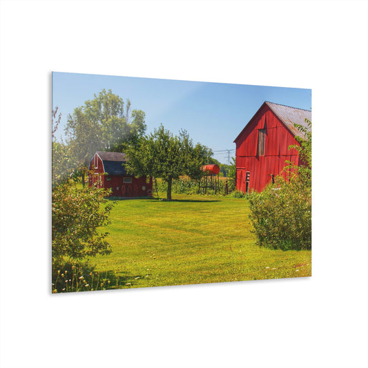 U R There Photography East Farrand Reds Rustic Farmhouse Acrylic Wall Print
